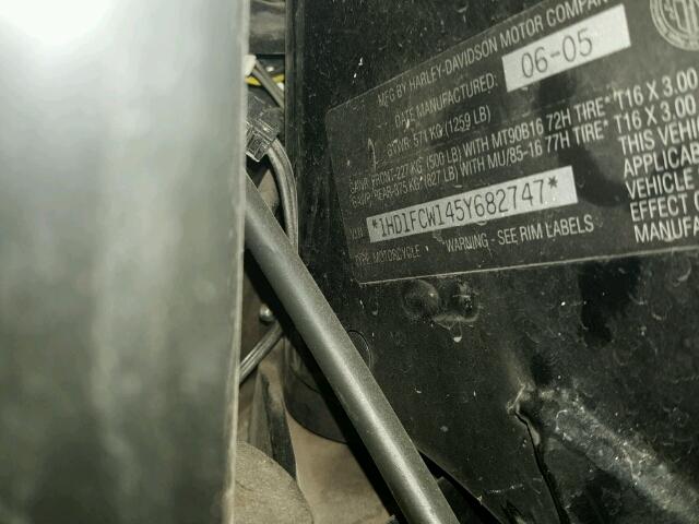 1HD1FCW145Y682747 - 2005 HARLEY-DAVIDSON FLHTCUI BLUE photo 10