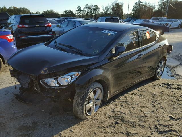 KMHDH4AE5DU796041 - 2013 HYUNDAI ELANTRA GL BLACK photo 2