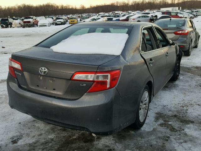 4T4BF1FK9DR320052 - 2013 TOYOTA CAMRY L GRAY photo 4