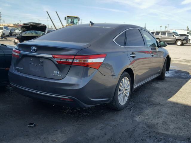 4T1BD1EB5EU035609 - 2014 TOYOTA AVALON HYB GRAY photo 4