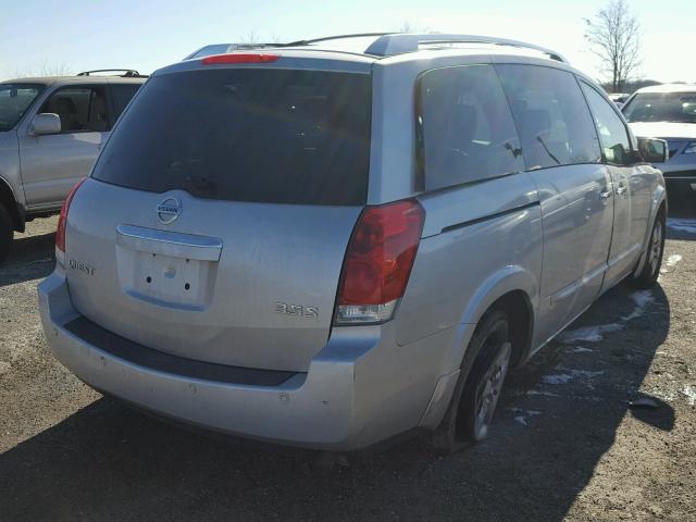 5N1BV28U57N120026 - 2007 NISSAN QUEST S GRAY photo 4