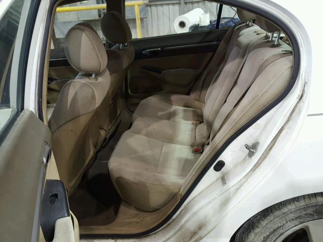 1HGFA16826L010757 - 2006 HONDA CIVIC EX თეთრი ფოტო 6