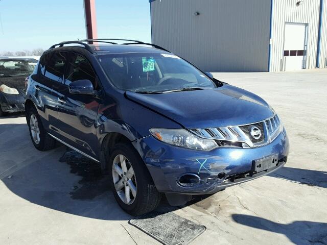 JN8AZ18U19W100985 - 2009 NISSAN MURANO S BLUE photo 1