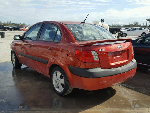 KNADE223596556771 - 2009 KIA RIO BASE ORANGE photo 3