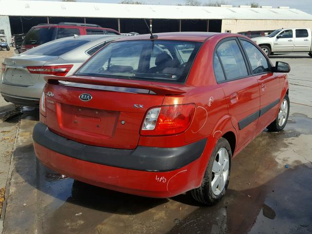 KNADE223596556771 - 2009 KIA RIO BASE ORANGE photo 4