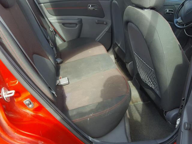 KNADE223596556771 - 2009 KIA RIO BASE ORANGE photo 6