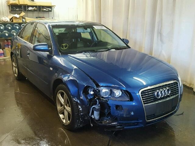 WAUDH78EX7A206138 - 2007 AUDI A4 3.2 QUA BLUE photo 1