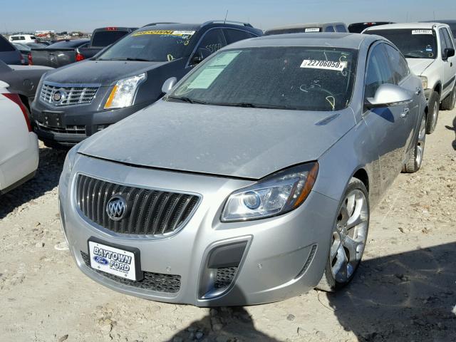 2G4GV5GV9D9176552 - 2013 BUICK REGAL GS SILVER photo 2