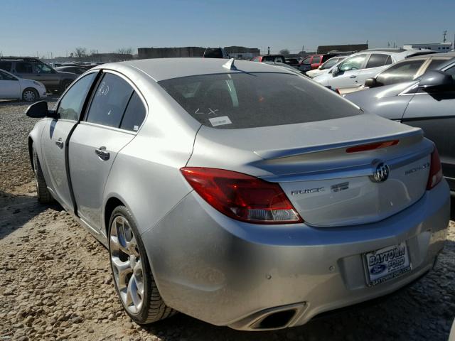 2G4GV5GV9D9176552 - 2013 BUICK REGAL GS SILVER photo 3