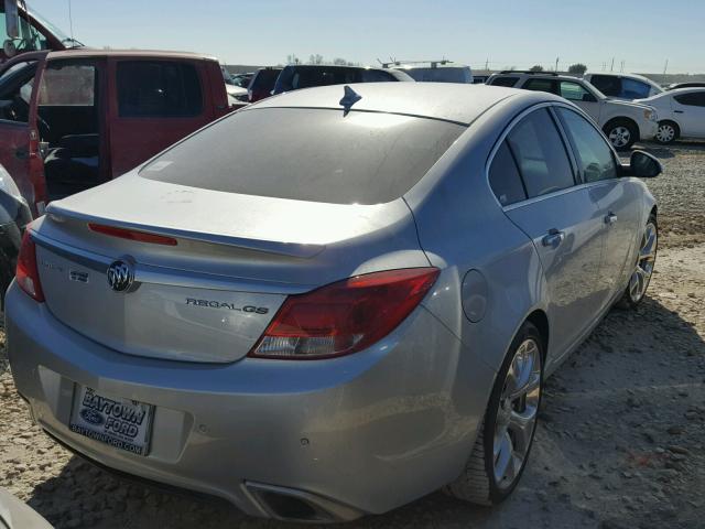 2G4GV5GV9D9176552 - 2013 BUICK REGAL GS SILVER photo 4