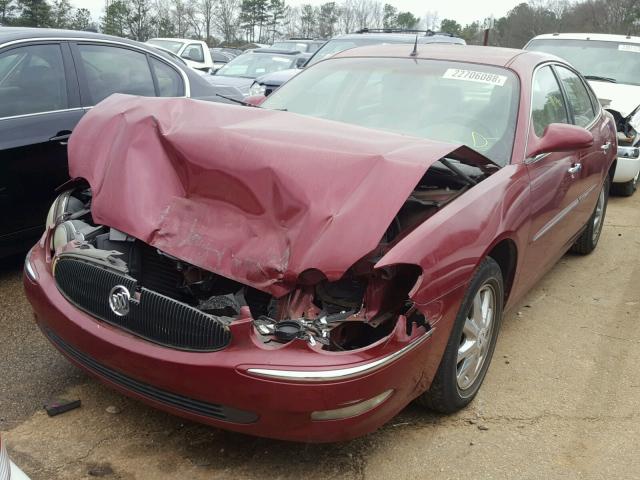 2G4WD532X51288061 - 2005 BUICK LACROSSE C MAROON photo 2