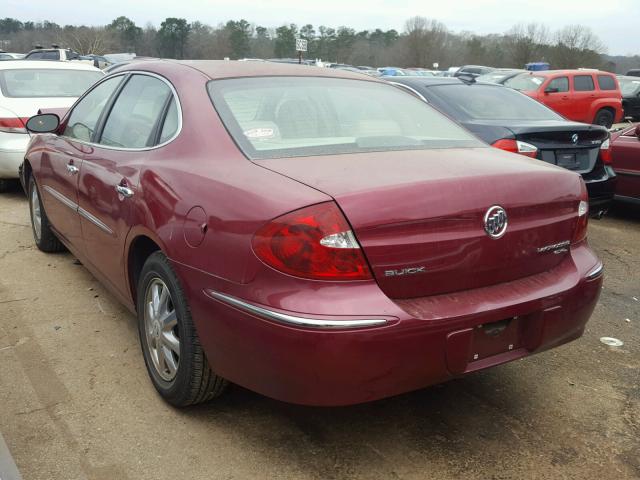 2G4WD532X51288061 - 2005 BUICK LACROSSE C MAROON photo 3