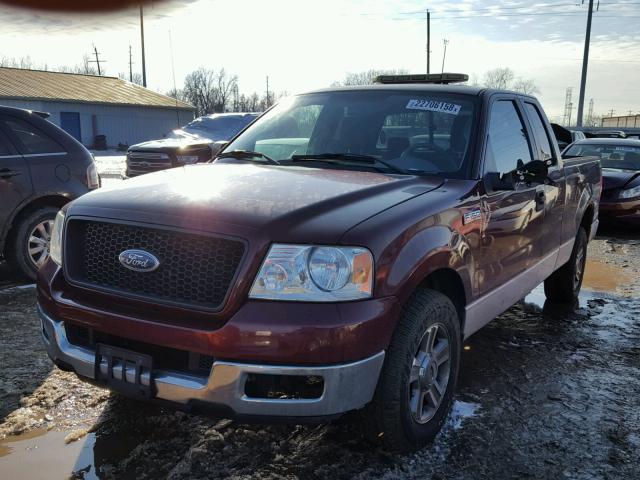 1FTPX125X5FA78637 - 2005 FORD F150 RED photo 2