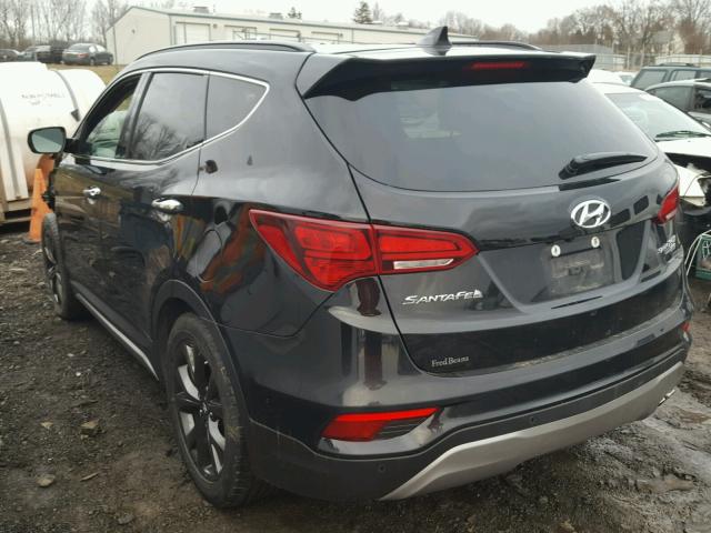 5XYZWDLA3HG485385 - 2017 HYUNDAI SANTA FE S BLACK photo 3