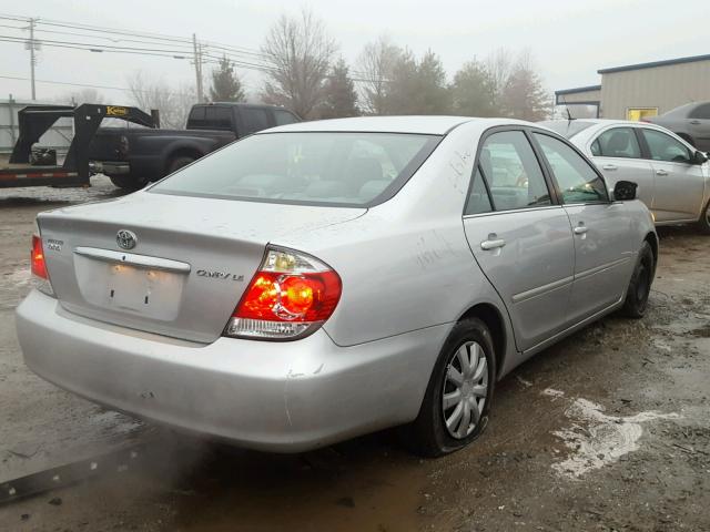 4T1BE30K35U101820 - 2005 TOYOTA CAMRY LE SILVER photo 4