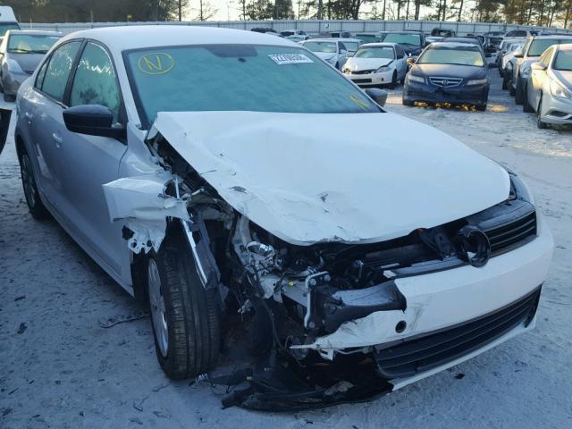 3VW2K7AJ4EM377287 - 2014 VOLKSWAGEN JETTA BASE WHITE photo 1