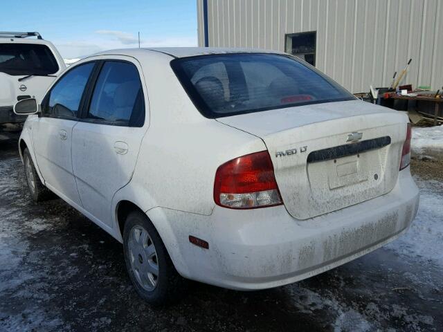 KL1TG52635B484692 - 2005 CHEVROLET AVEO LT WHITE photo 3