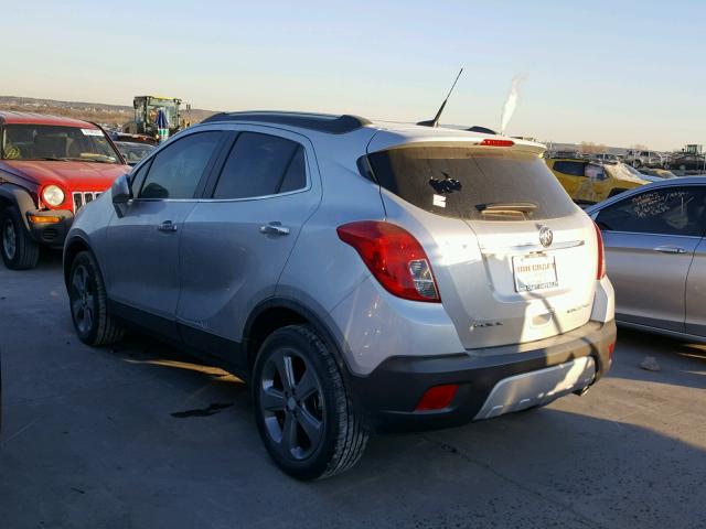 KL4CJBSB1DB198208 - 2013 BUICK ENCORE CON SILVER photo 3