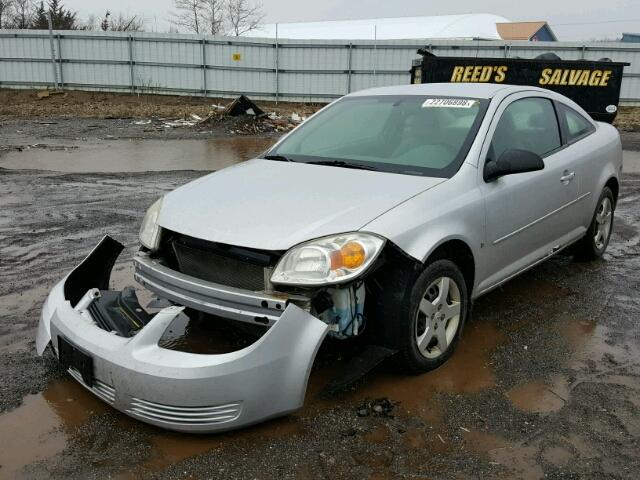 1G1AK15F877146416 - 2007 CHEVROLET COBALT LS SILVER photo 2