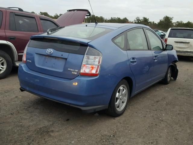 JTDKB20U453007864 - 2005 TOYOTA PRIUS BLUE photo 4