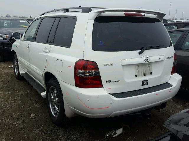 JTEEP21A950068191 - 2005 TOYOTA HIGHLANDER WHITE photo 3