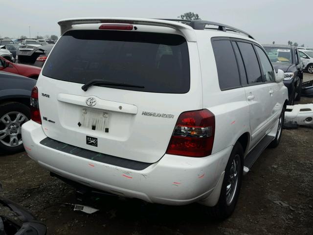 JTEEP21A950068191 - 2005 TOYOTA HIGHLANDER WHITE photo 4