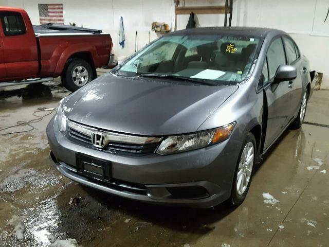 2HGFB2F89CH610283 - 2012 HONDA CIVIC EX GRAY photo 2