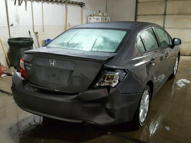 2HGFB2F89CH610283 - 2012 HONDA CIVIC EX GRAY photo 4