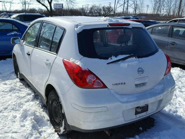 3N1BC13E77L375607 - 2007 NISSAN VERSA S WHITE photo 3