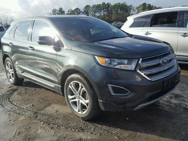 2FMPK3K91FBB26845 - 2015 FORD EDGE TITAN GREEN photo 1