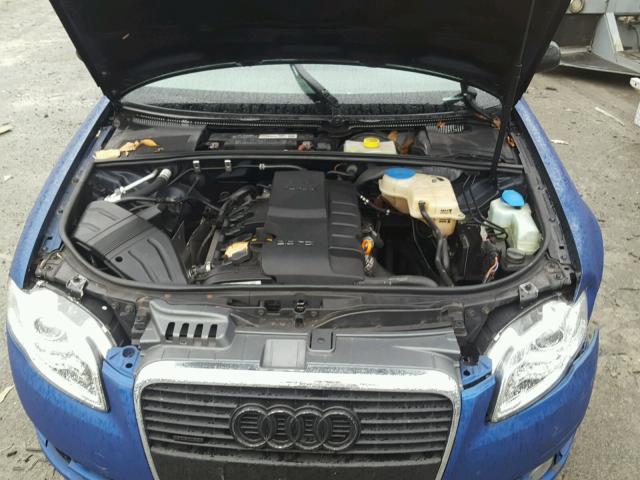 WAUDF78E47A026241 - 2007 AUDI A4 2.0T QU BLUE photo 7