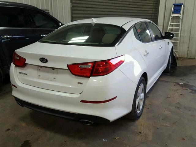 5XXGM4A73FG418789 - 2015 KIA OPTIMA LX WHITE photo 4