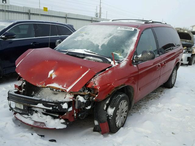 2D8GP44L75R163958 - 2005 DODGE GRAND CARA RED photo 2