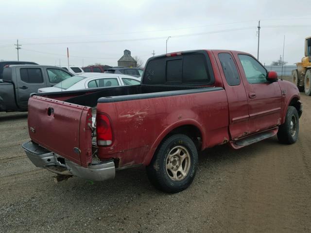 1FTRX18L1YKA17753 - 2000 FORD F150 RED photo 4