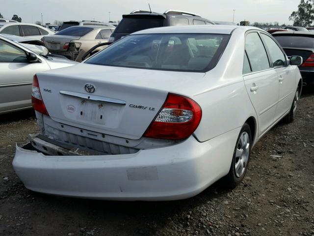 4T1BE32K83U204600 - 2003 TOYOTA CAMRY LE WHITE photo 4