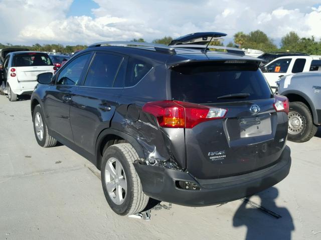 2T3WFREV3DW062656 - 2013 TOYOTA RAV4 XLE GRAY photo 3