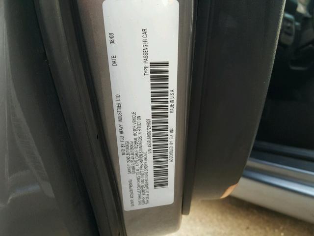 4S3BL616097216828 - 2009 SUBARU LEGACY 2.5 GRAY photo 10