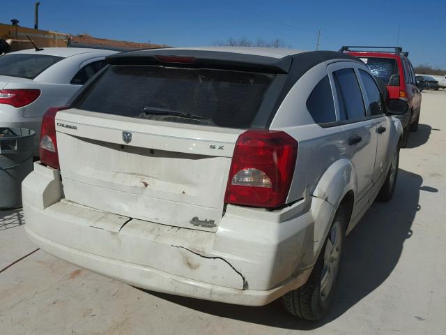 1B3HB48B67D287519 - 2007 DODGE CALIBER SX WHITE photo 4