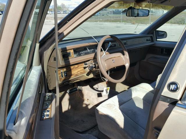 1G4CX54C6K1666119 - 1989 BUICK ELECTRA LI GOLD photo 9