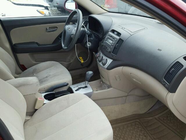 KMHDU46D97U265490 - 2007 HYUNDAI ELANTRA GL RED photo 5