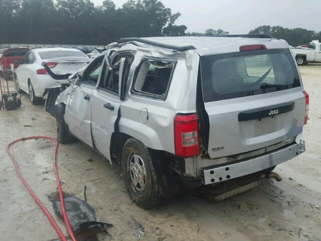 1J8FT28W48D777266 - 2008 JEEP PATRIOT SP SILVER photo 3