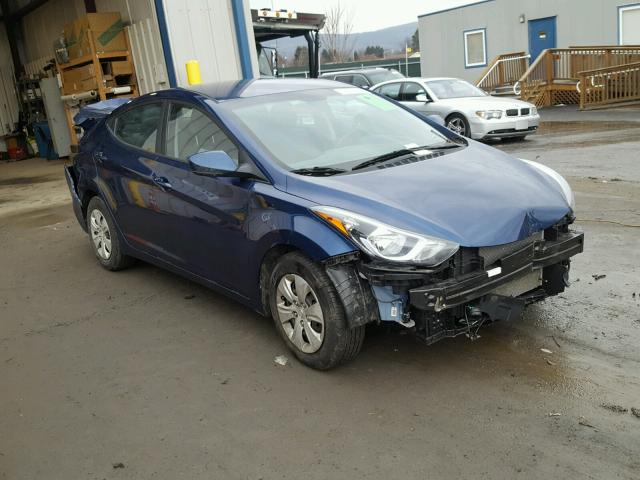 5NPDH4AE1GH745770 - 2016 HYUNDAI ELANTRA SE BLUE photo 1