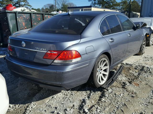 WBAHL83596DT04961 - 2006 BMW 750 I BLUE photo 4