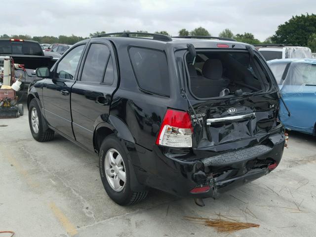 KNDJC735X85860417 - 2008 KIA SORENTO EX BLACK photo 3