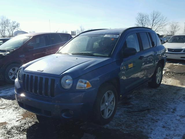 1J8FF47W67D193597 - 2007 JEEP COMPASS BLUE photo 2