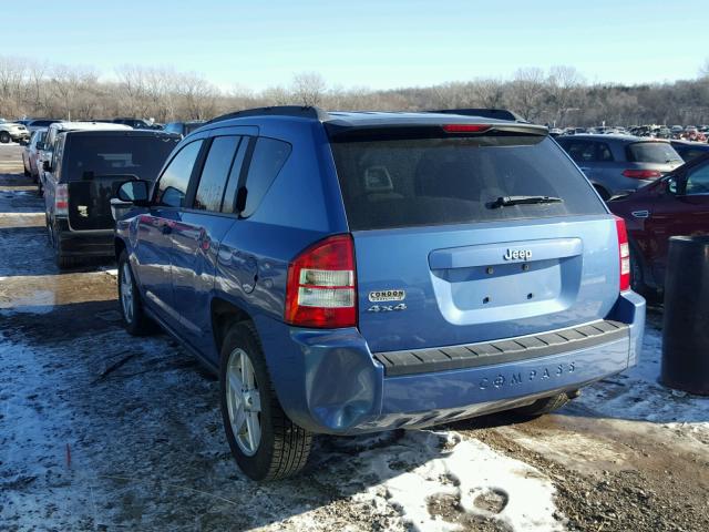 1J8FF47W67D193597 - 2007 JEEP COMPASS BLUE photo 3