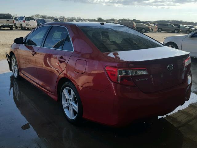 4T1BF1FK8CU606189 - 2012 TOYOTA CAMRY BASE RED photo 3