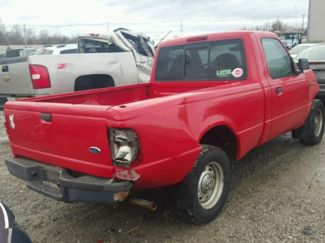 1FTYR10D42PA83136 - 2002 FORD RANGER RED photo 4