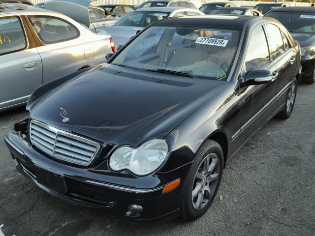 WDBRF54H67F856296 - 2007 MERCEDES-BENZ C 280 BLACK photo 2