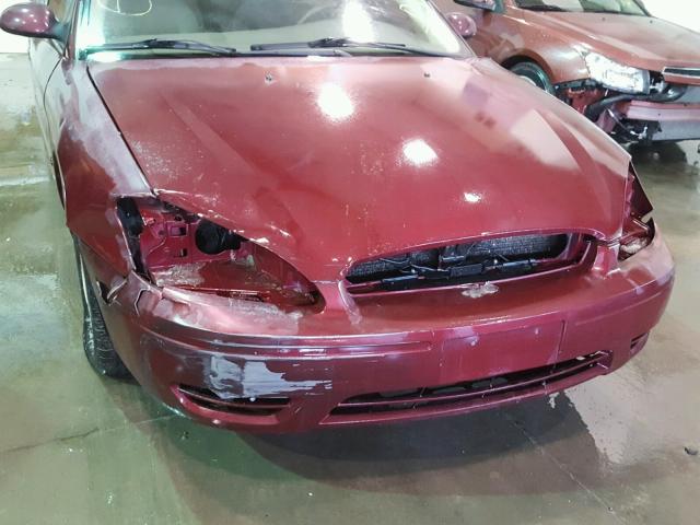 1FAFP56U17A180225 - 2007 FORD TAURUS SEL RED photo 9